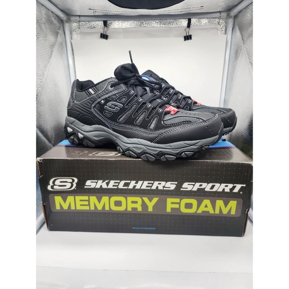 Skechers mens Afterburn M. Fit fashion sneakers Black 11.5 X-Wide US